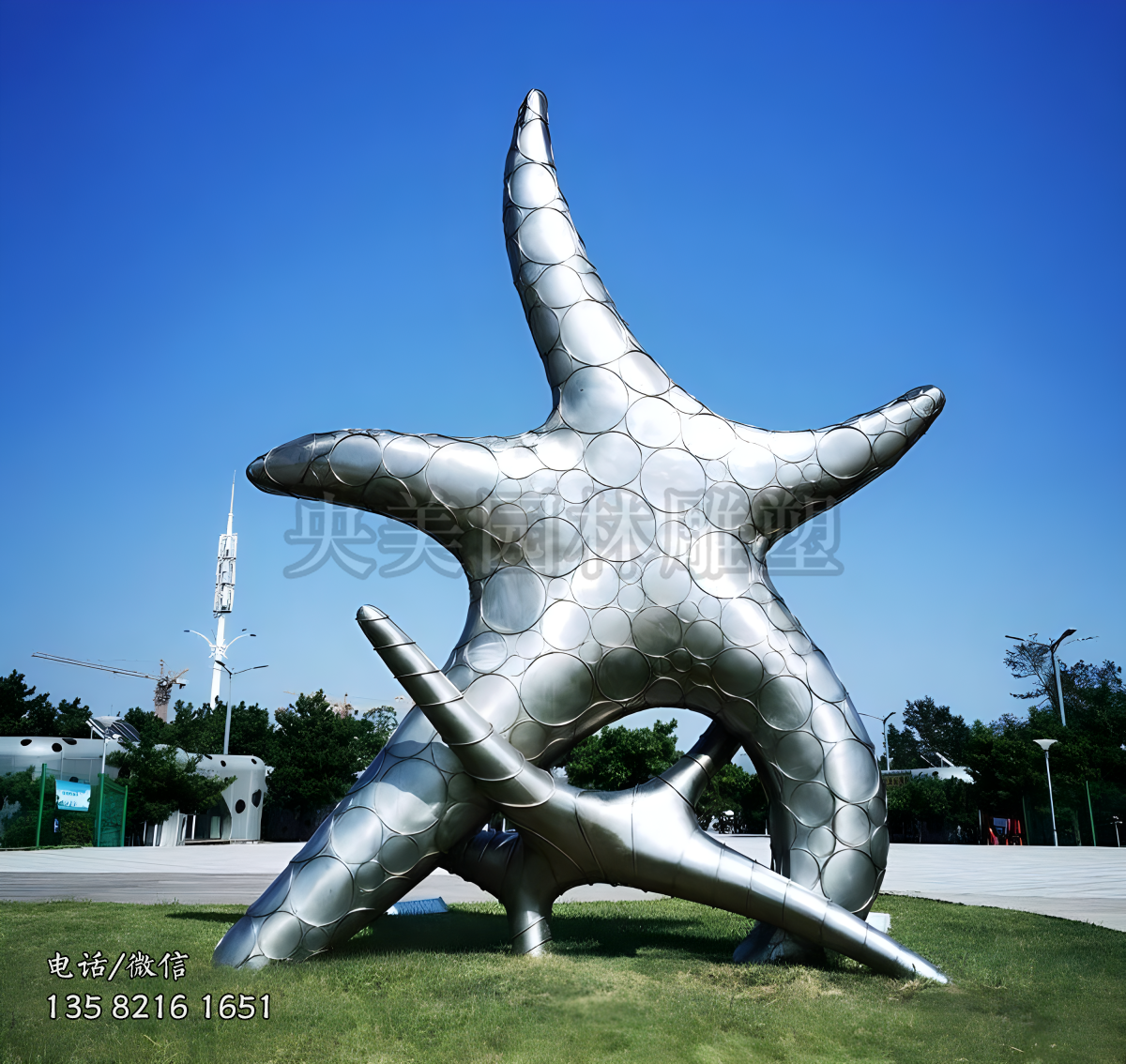 不锈钢拟人海星造型雕塑