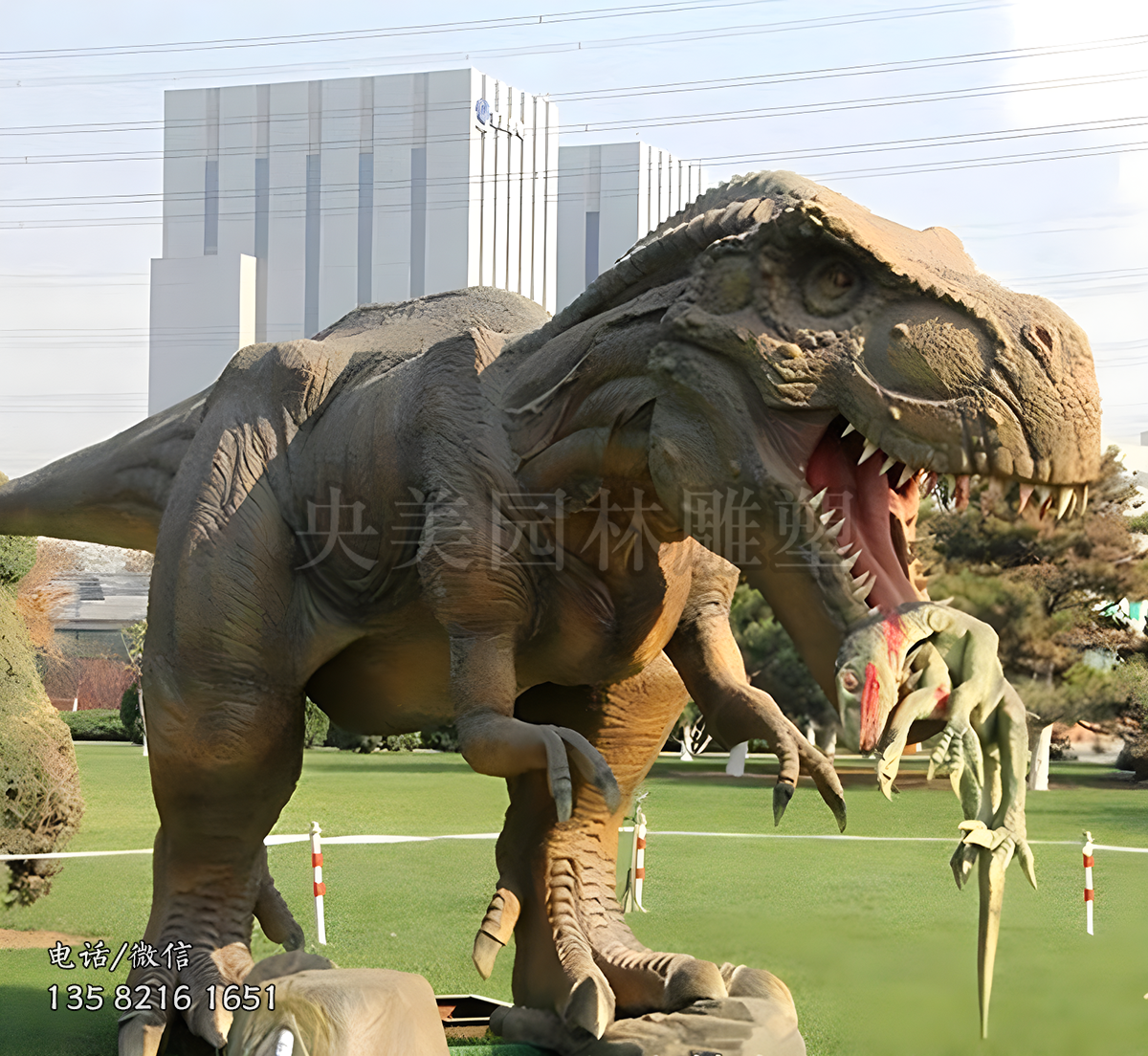 玻璃钢仿真霸王龙雕塑