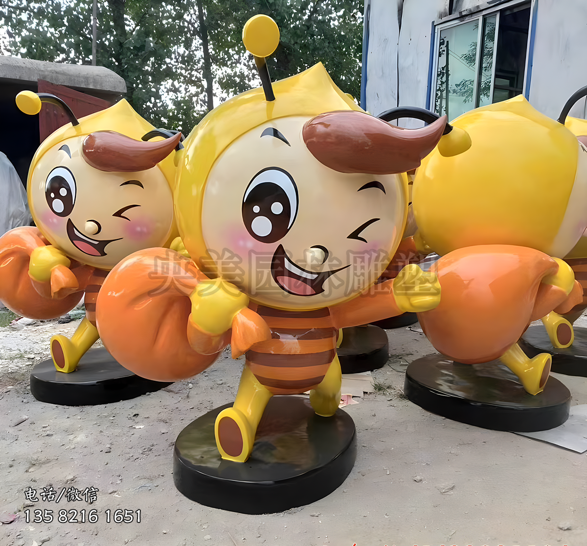 可爱的蜜蜂公仔摆件