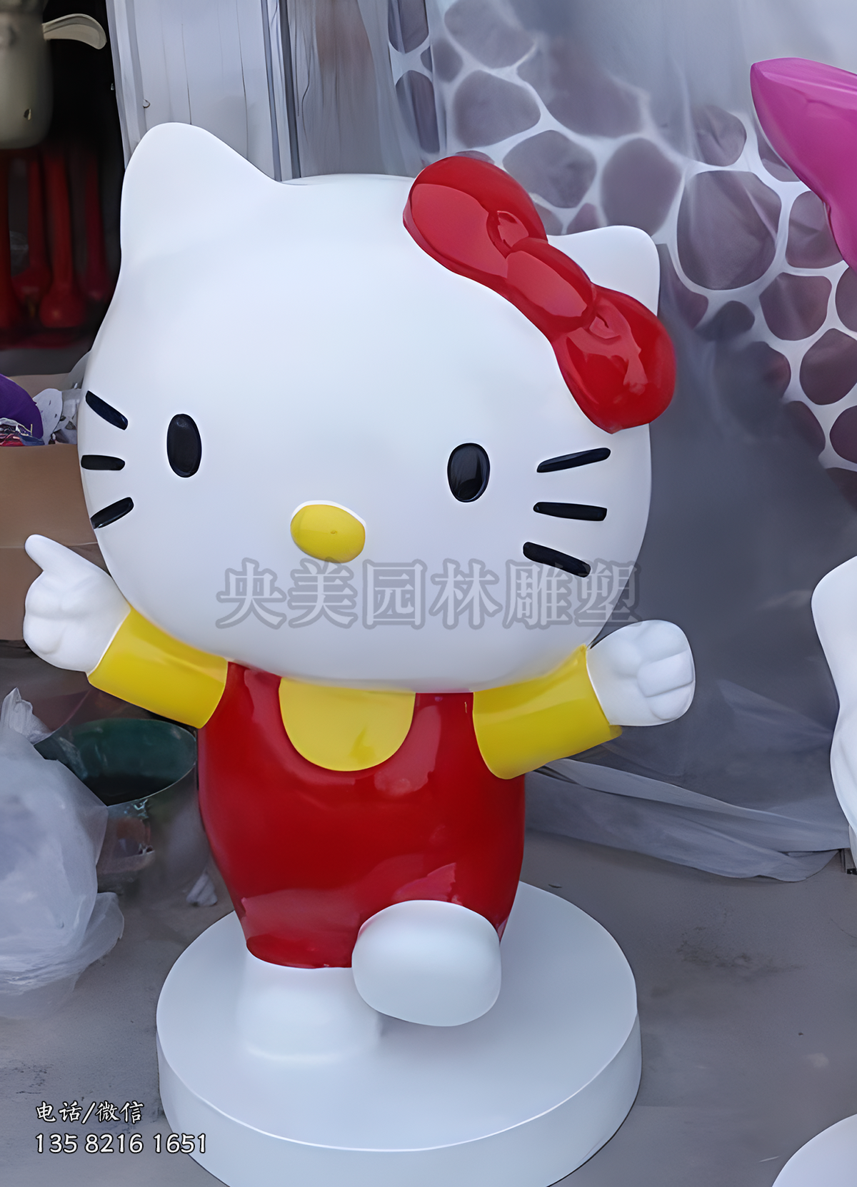 玻璃钢HelloKitty猫雕塑