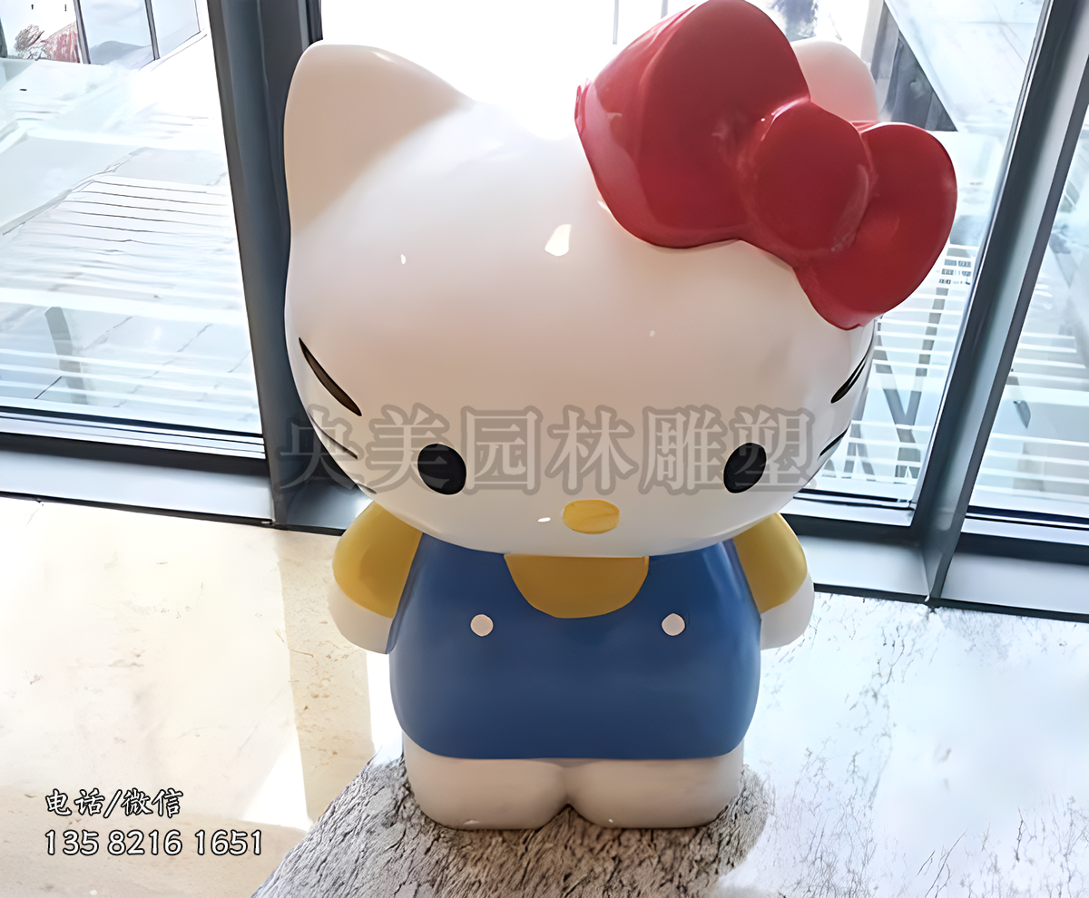 超可爱卡通kitty猫雕塑