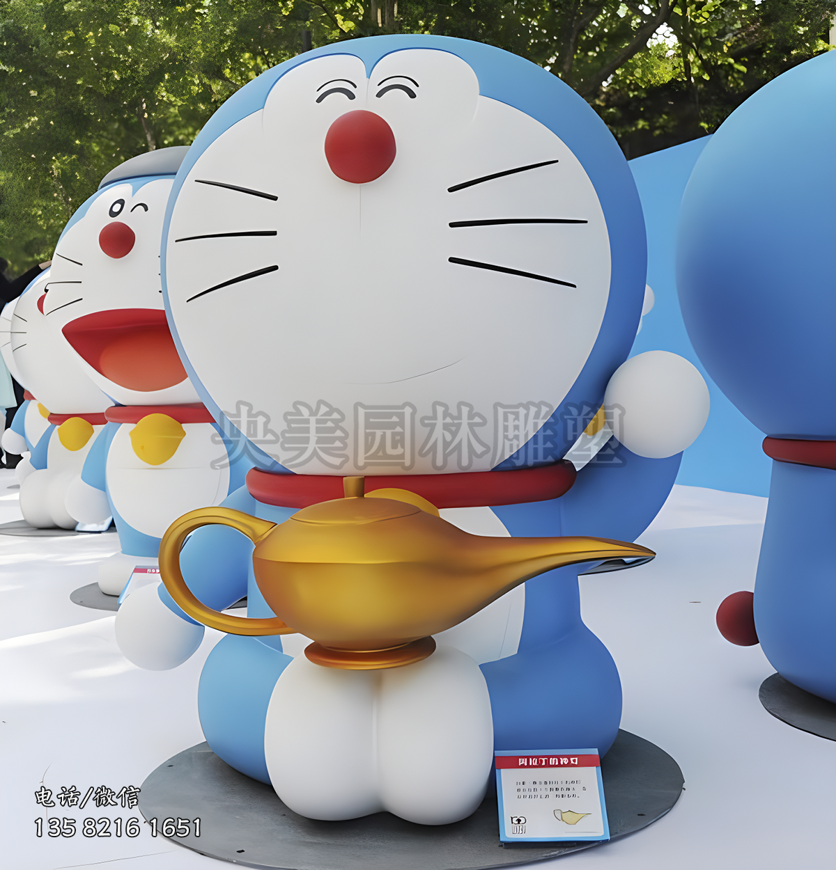哆啦A梦玻璃钢机器猫雕塑