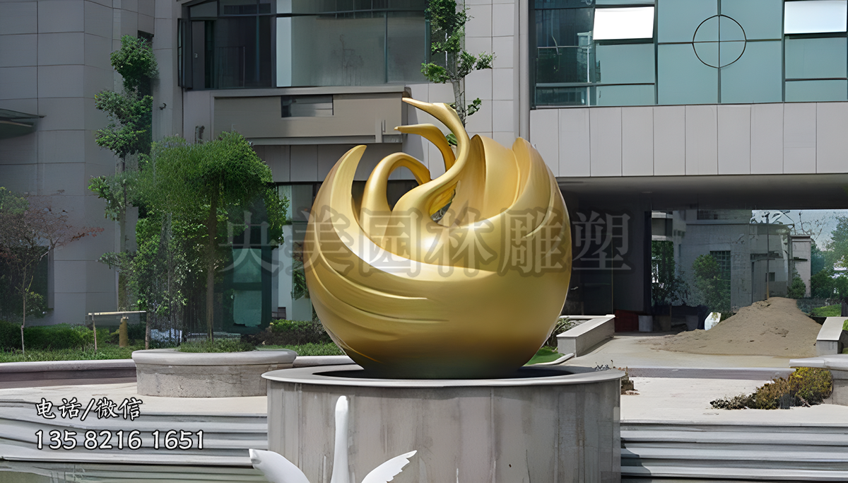 抽象天鹅艺术雕塑