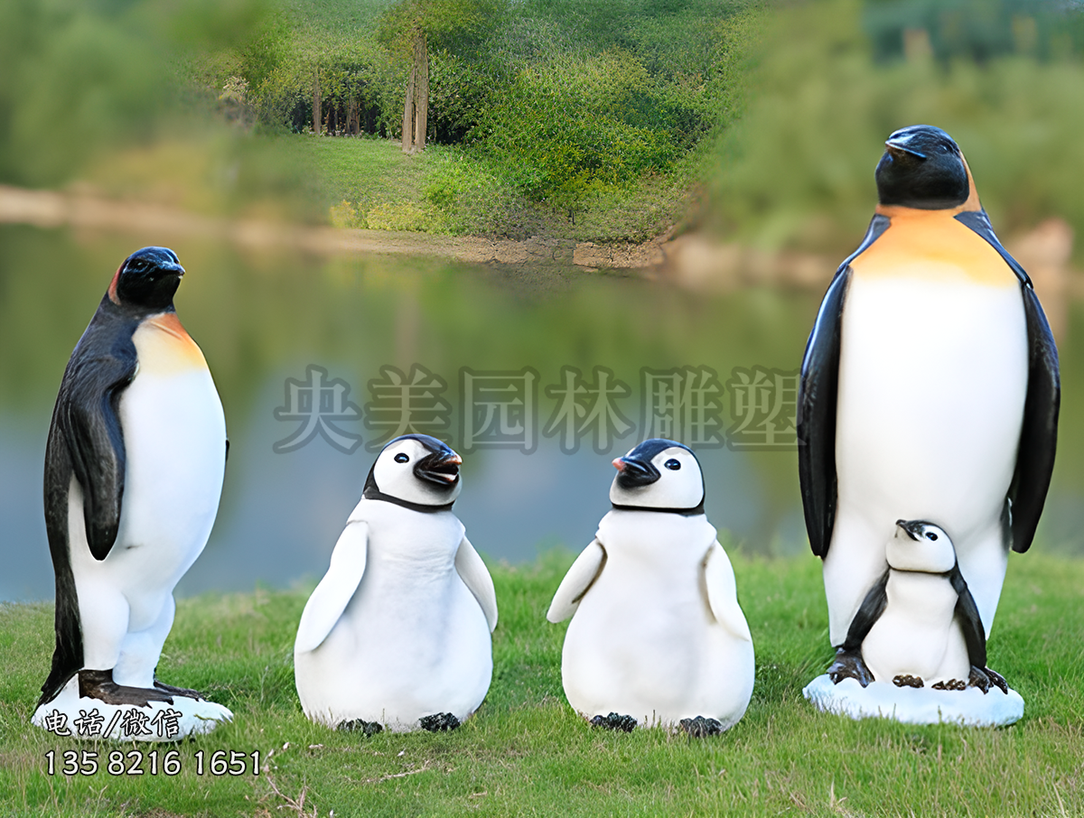 玻璃钢仿真企鹅雕塑