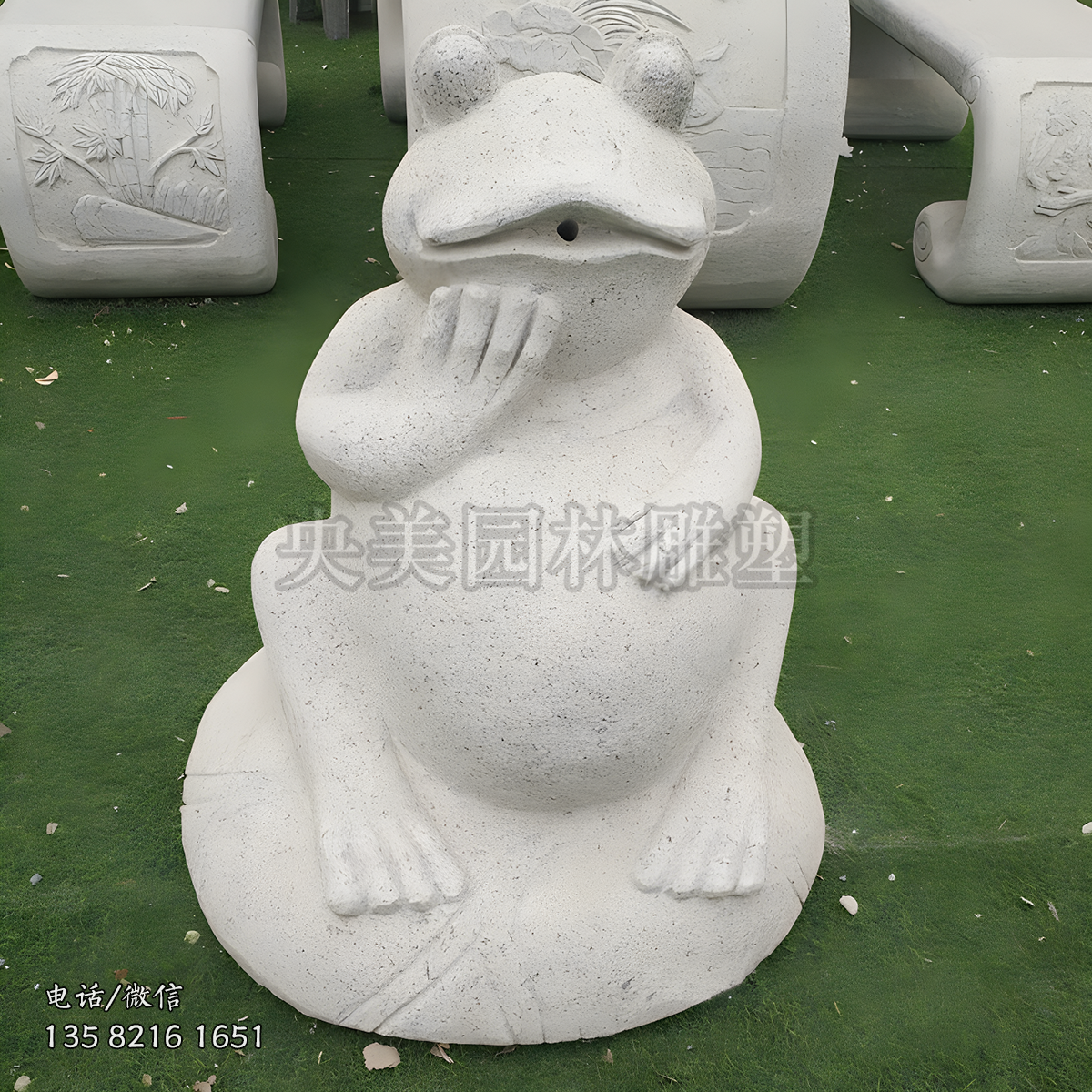 芝麻灰花岗岩坐姿喷水青蛙赢博官网