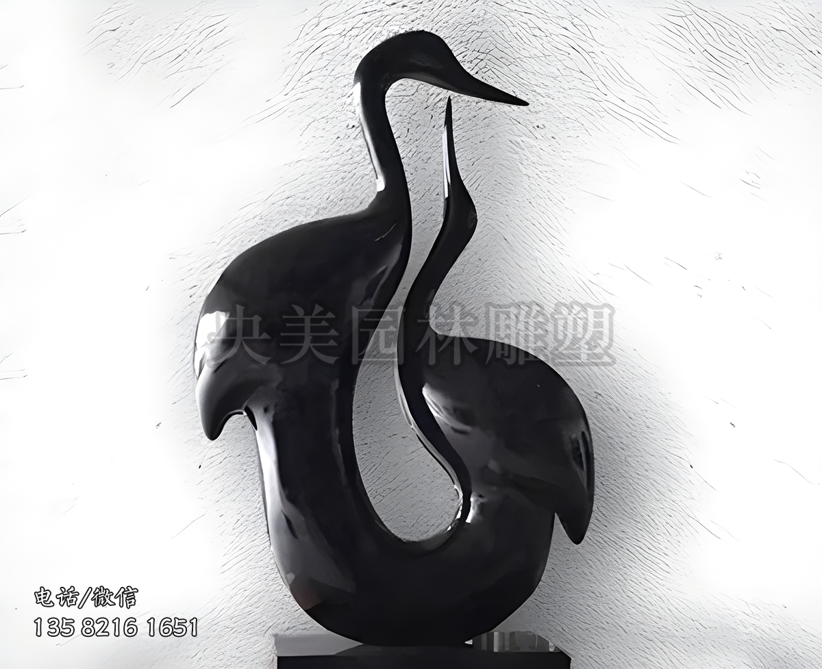 心心相印抽象仙鹤雕塑