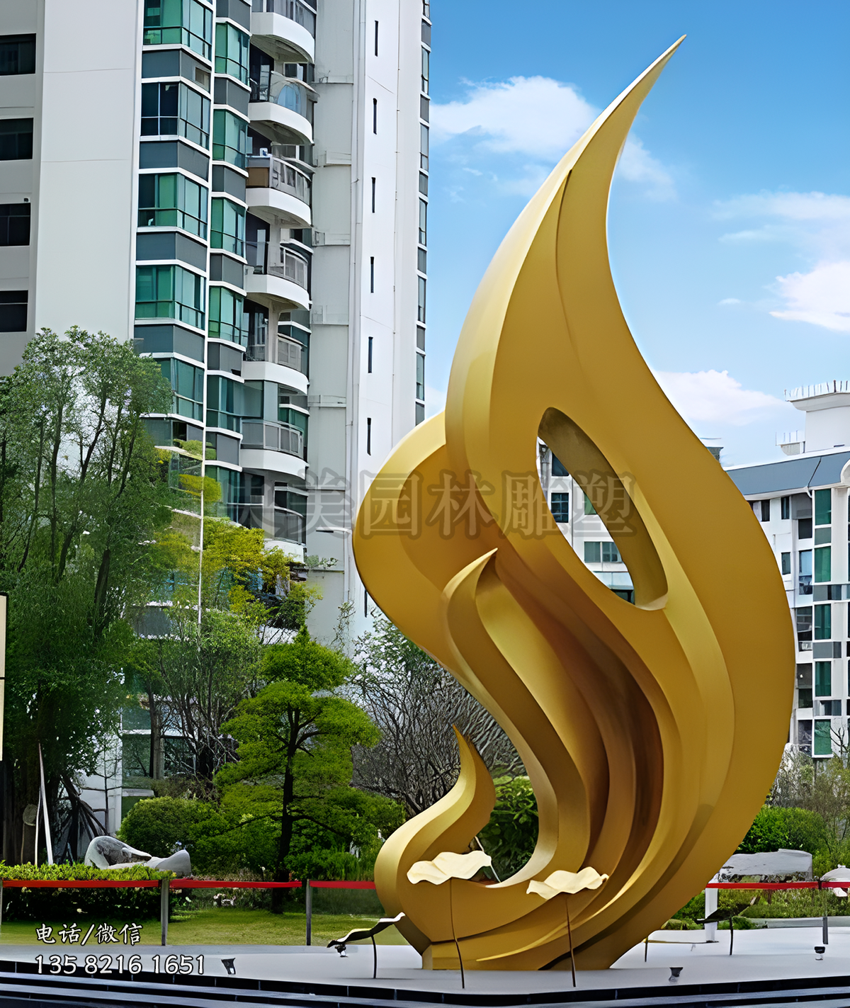 神兽凤凰不锈钢景观雕塑