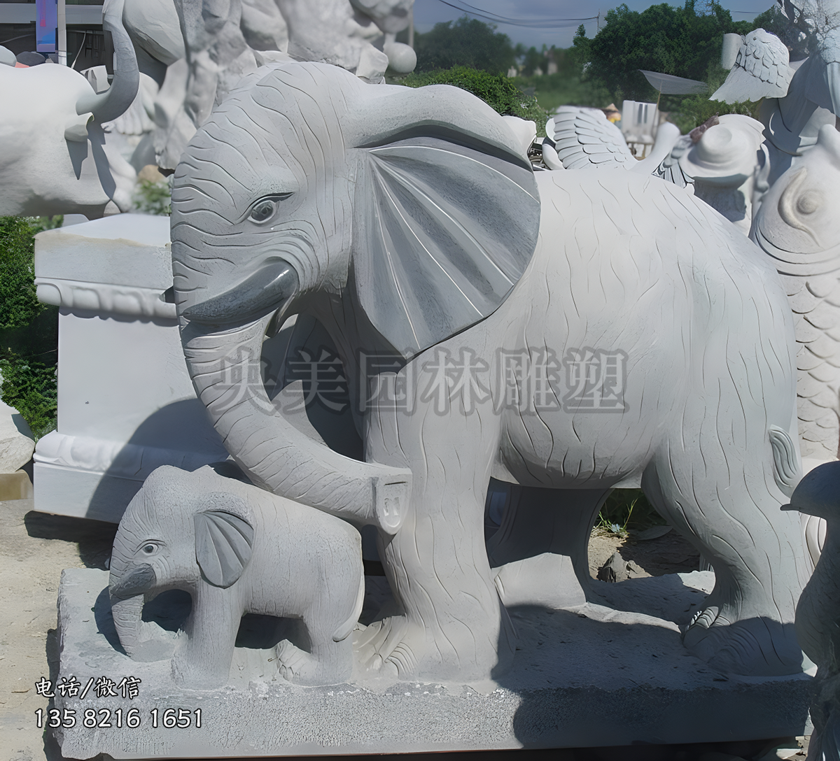 灰石大象赢博官网母子象