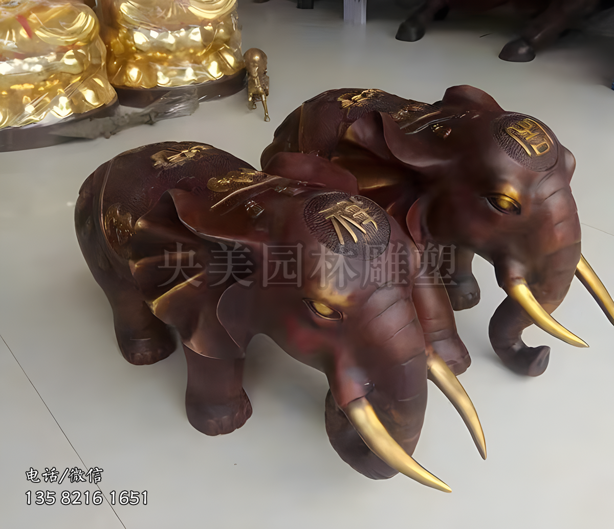 吉祥铜雕大象