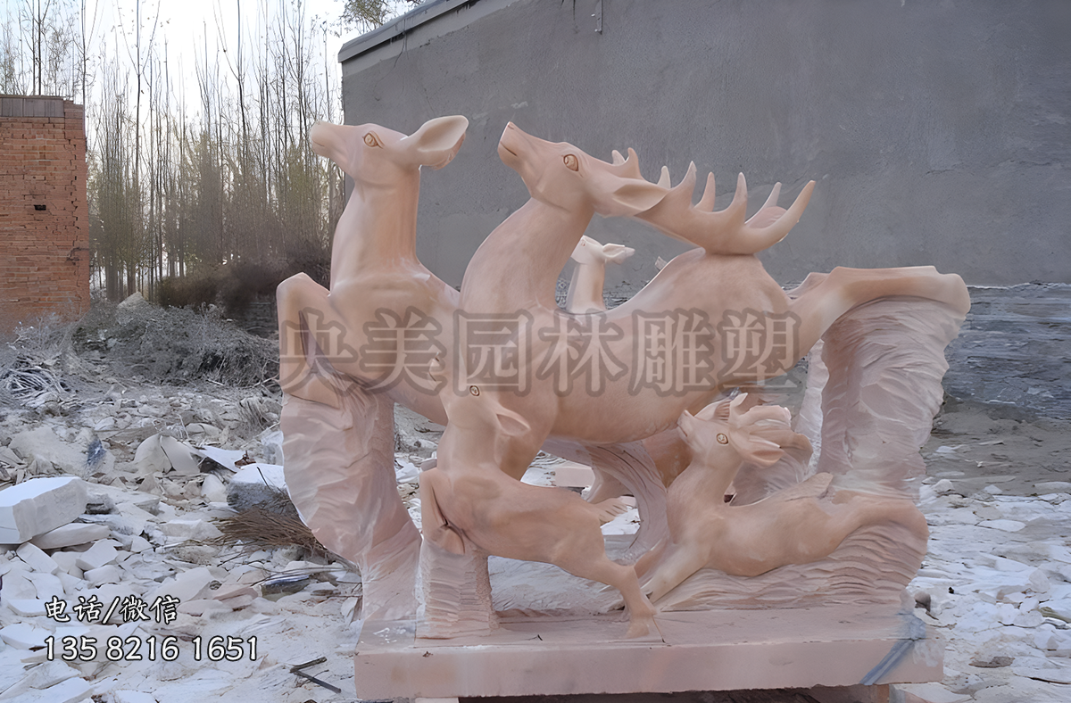 晚霞红奔鹿鹿群景观赢博官网