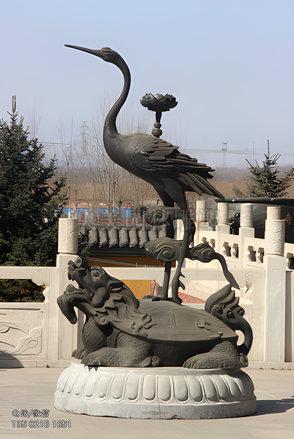 龟鹤吉祥铜雕景观雕塑