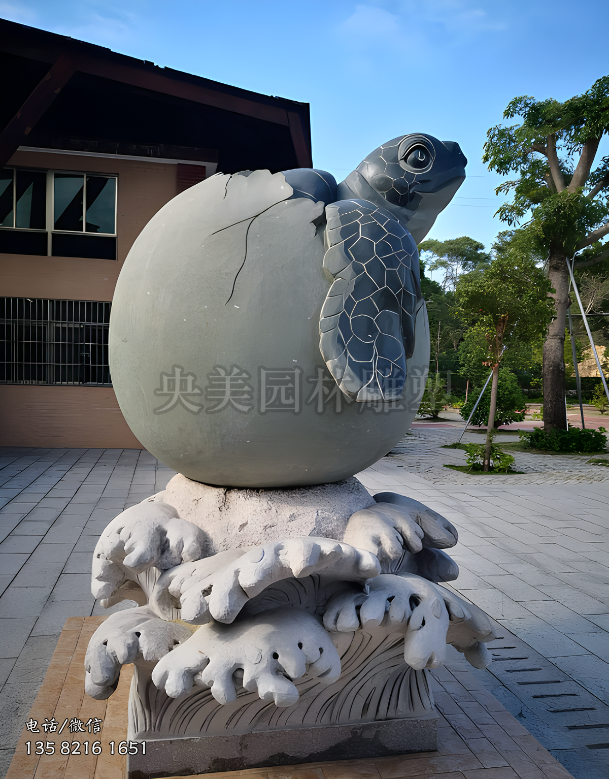 青赢博官网刻刚孵化的小海龟赢博官网摆件