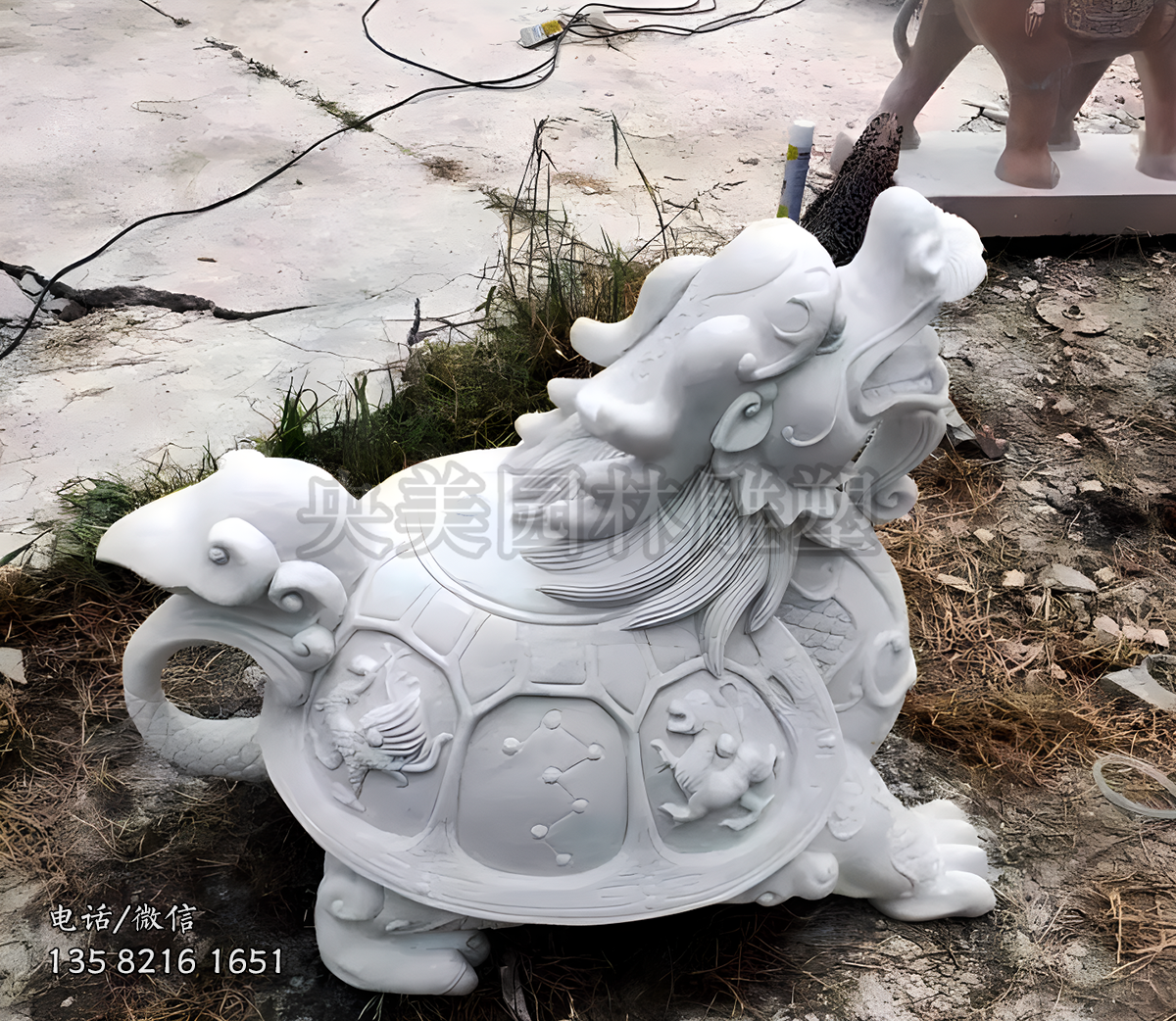 神兽龙龟汉白玉雕塑