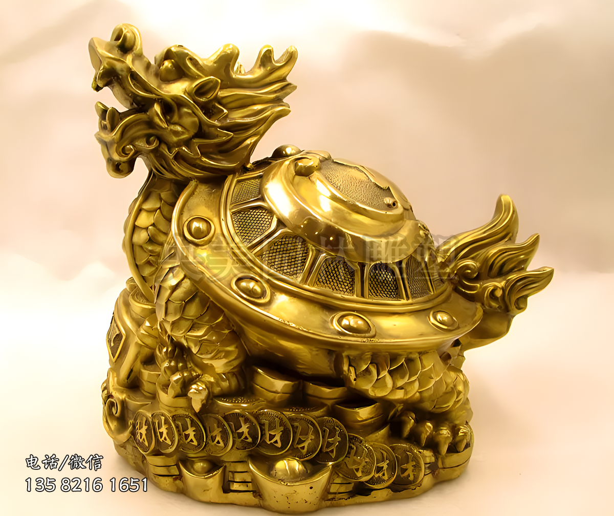 招财进宝龙龟雕塑摆件