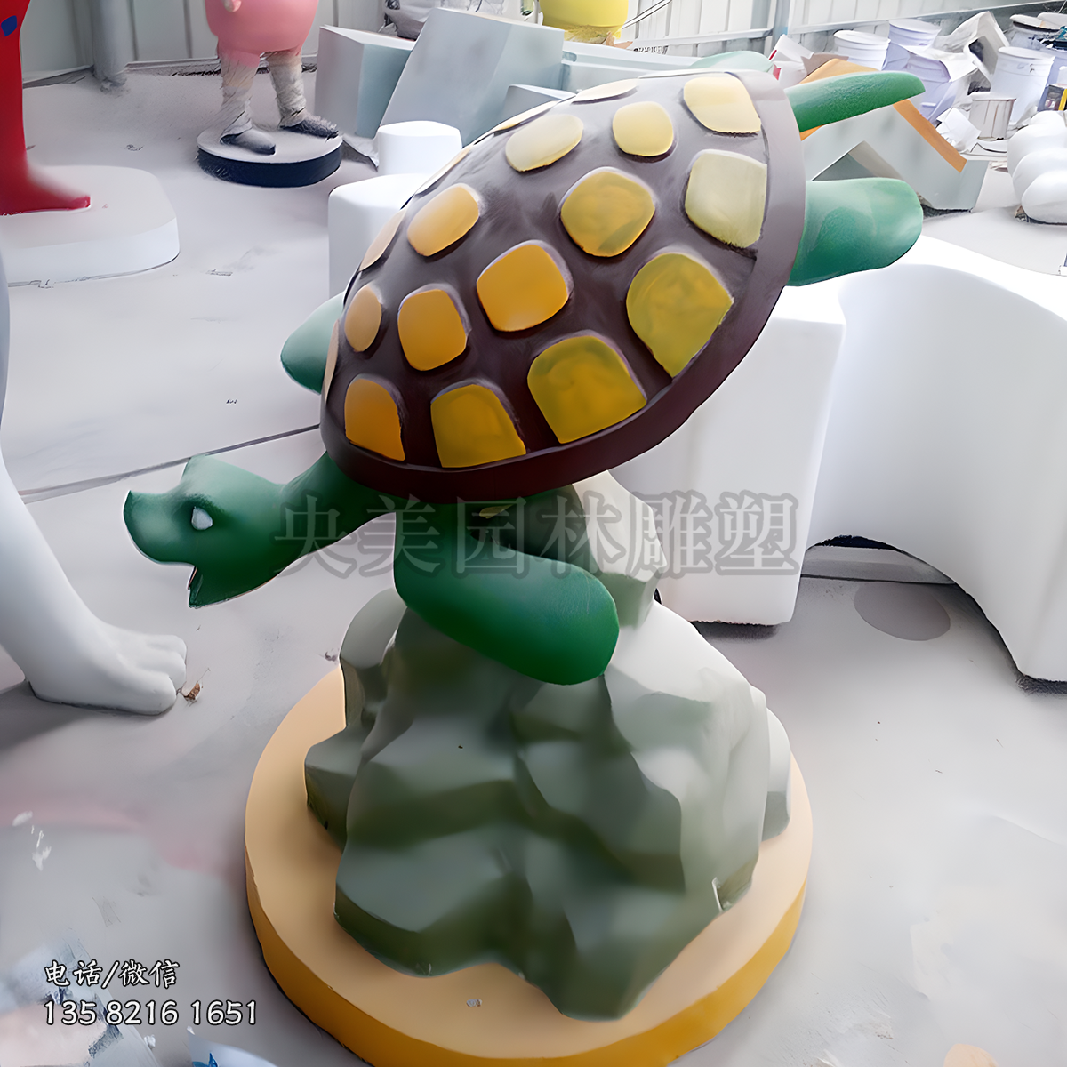 卡通造型乌龟雕塑摆件