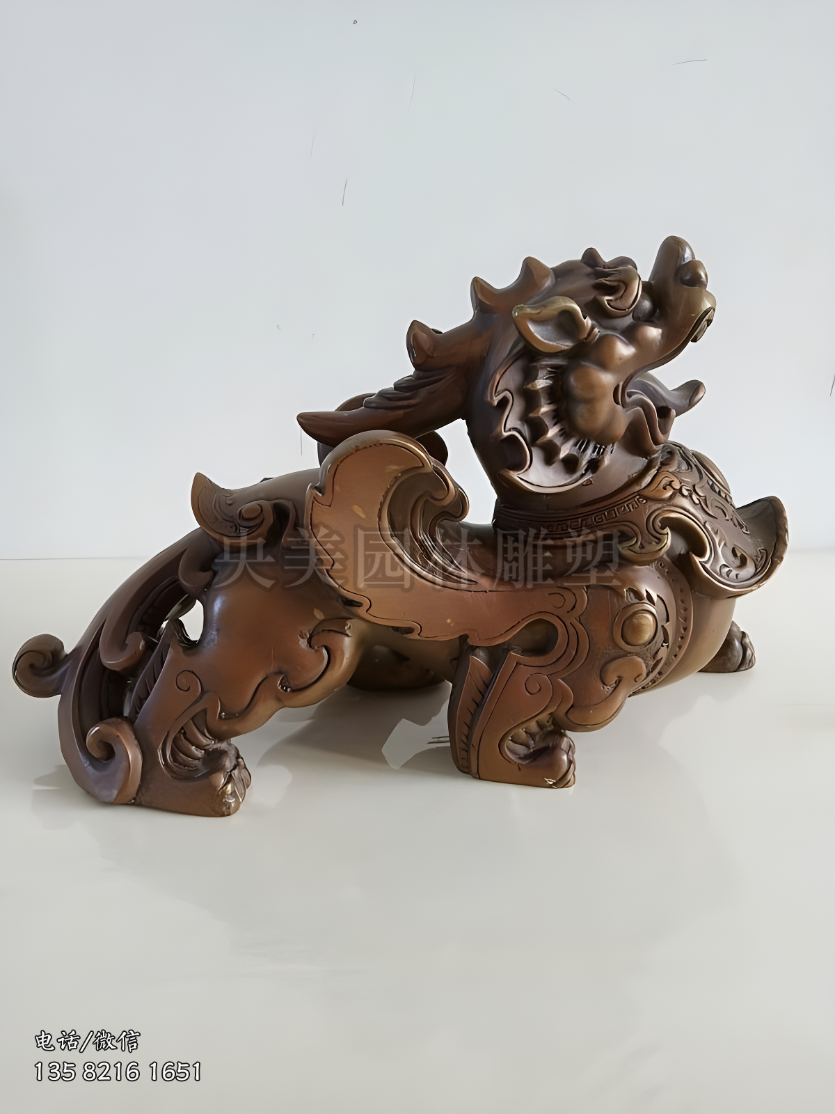 铸铜招财貔貅铜雕摆件