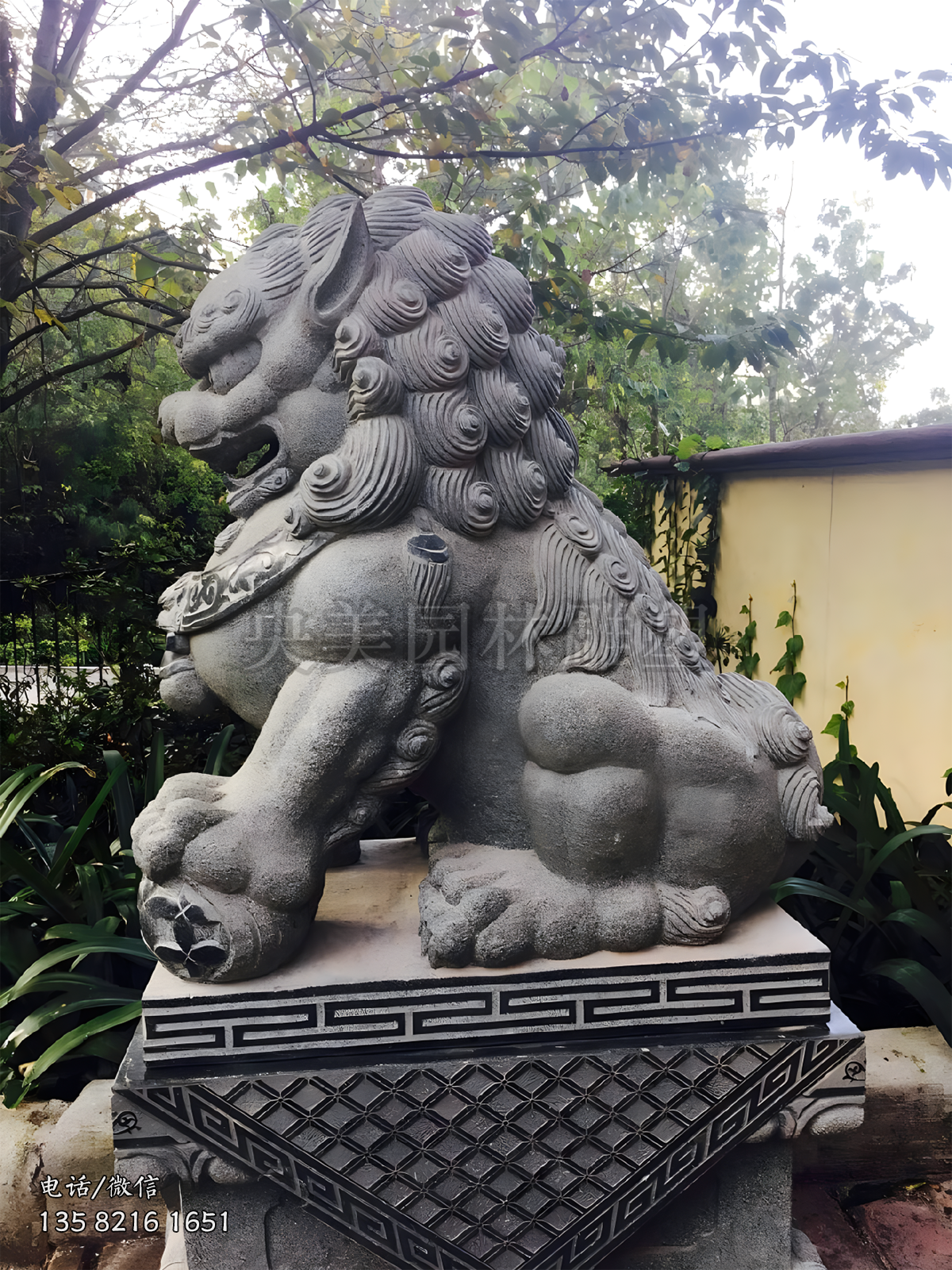 花岗岩天安门石狮子