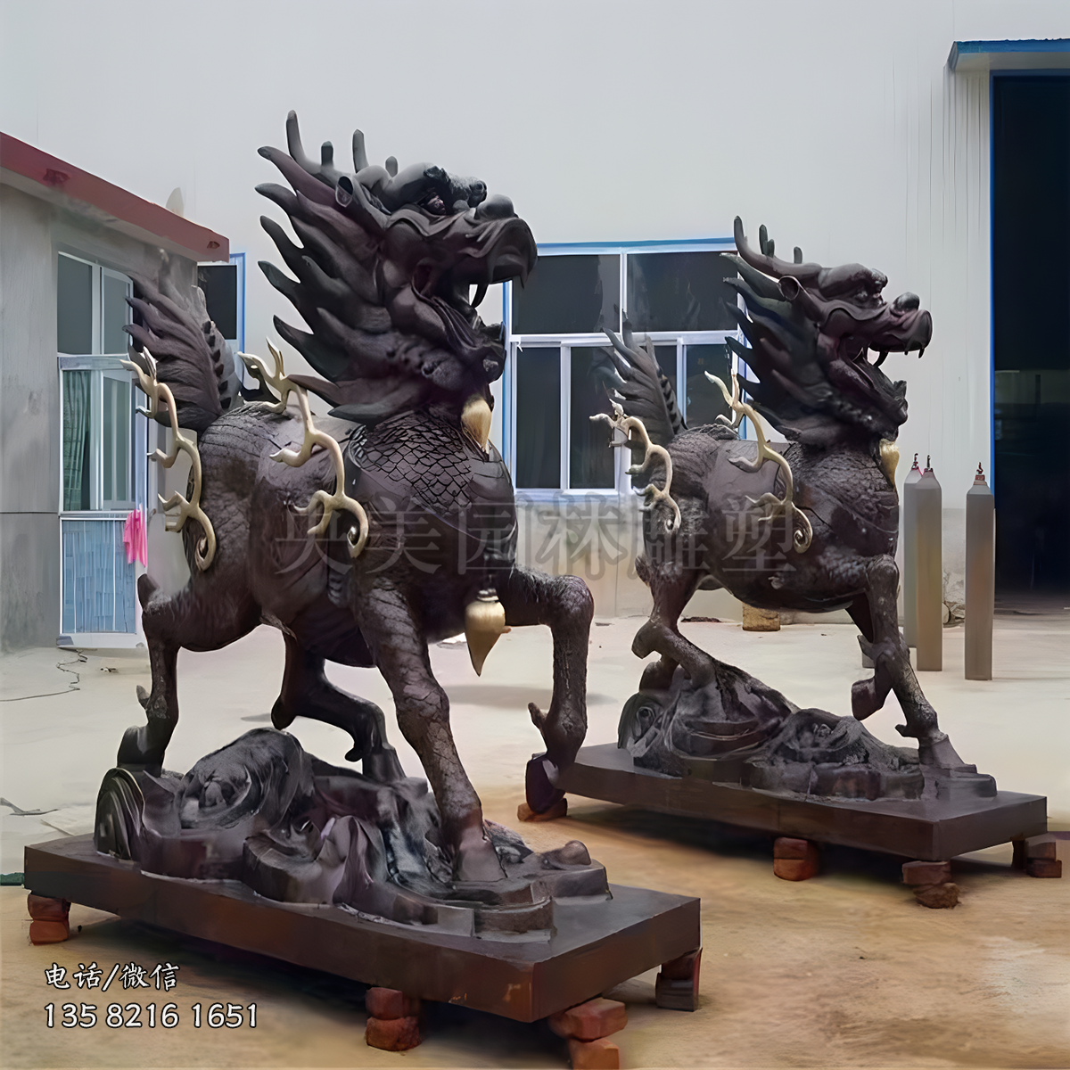 祥瑞神兽麒麟铜雕