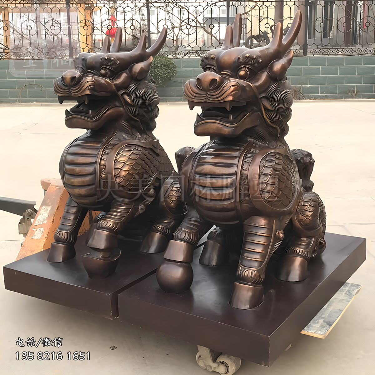 看门圣兽铜雕麒麟