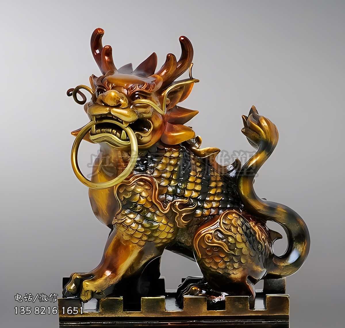 铸铜狴犴雕塑
