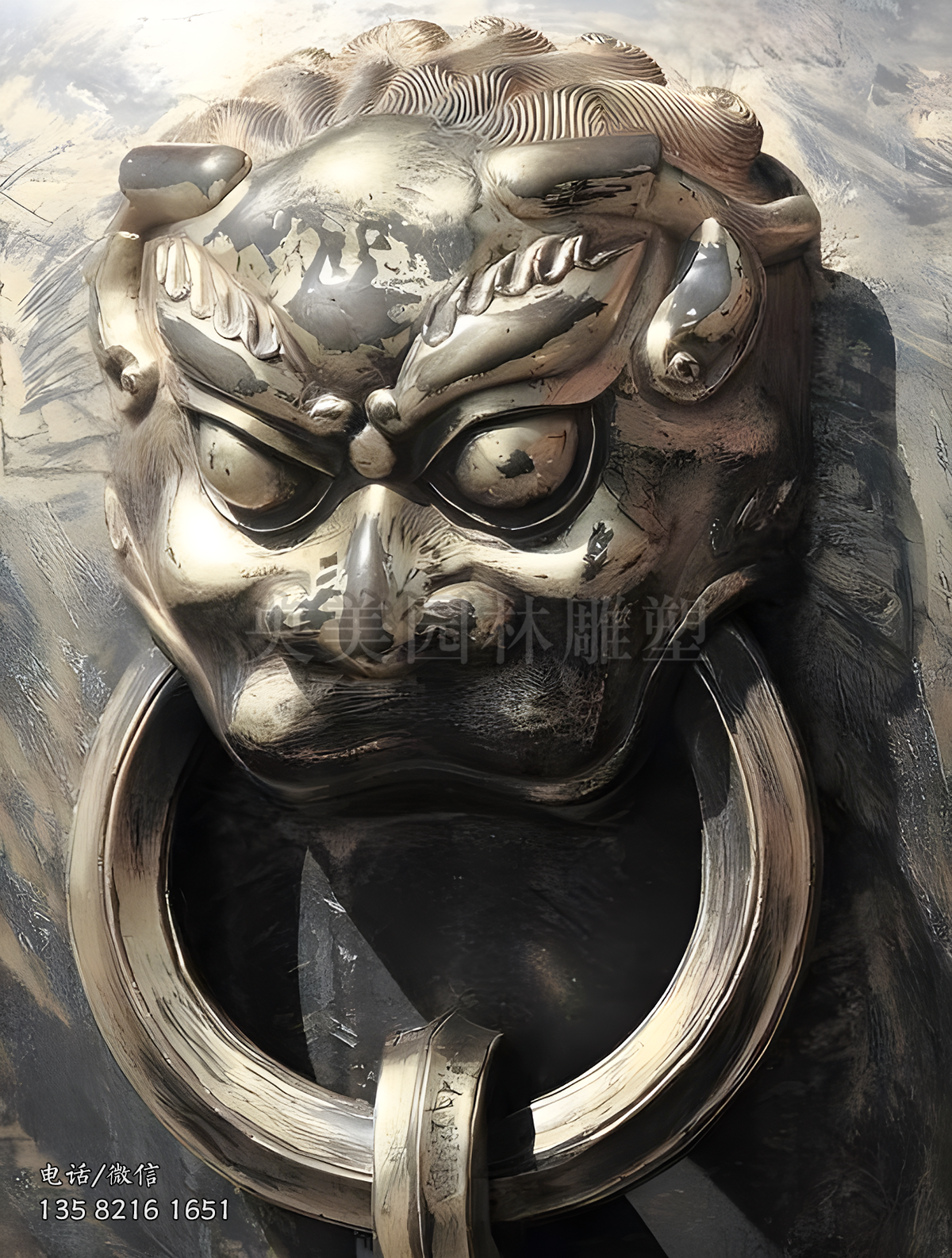 铜缸上的狴犴造型