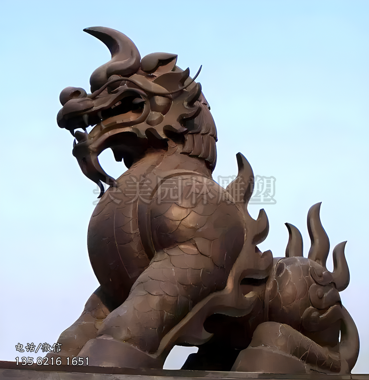 明辨是非獬豸铜雕塑