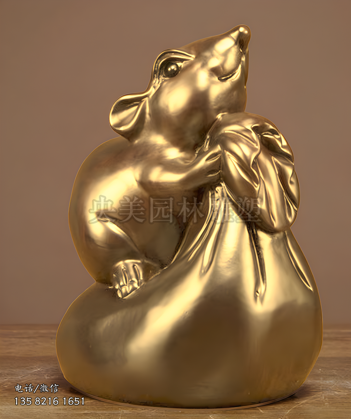 子鼠金铜老鼠雕塑