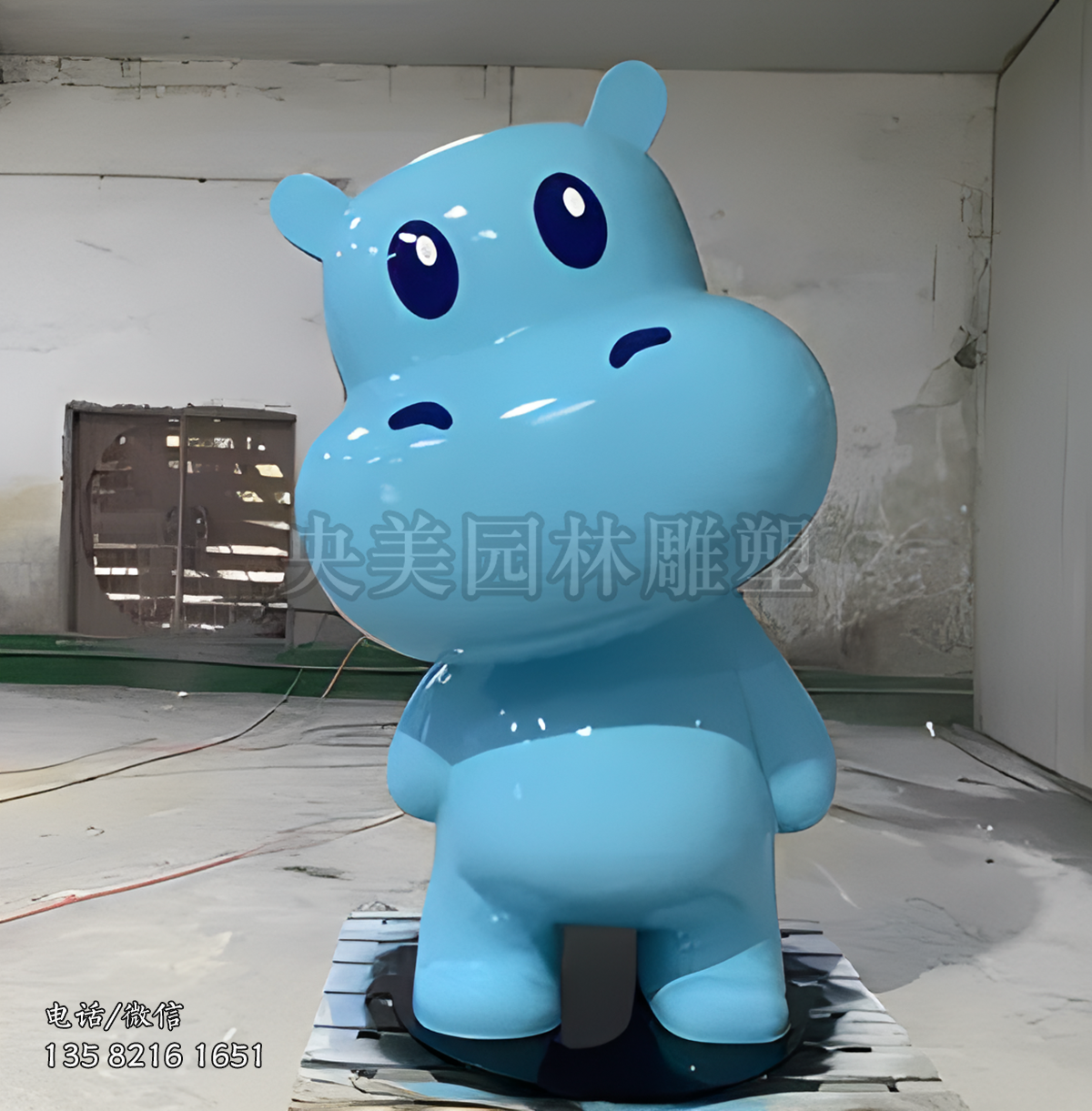 河马卡通IP雕塑