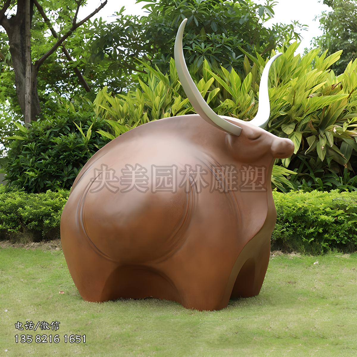 丑牛抽象艺术雕塑摆件