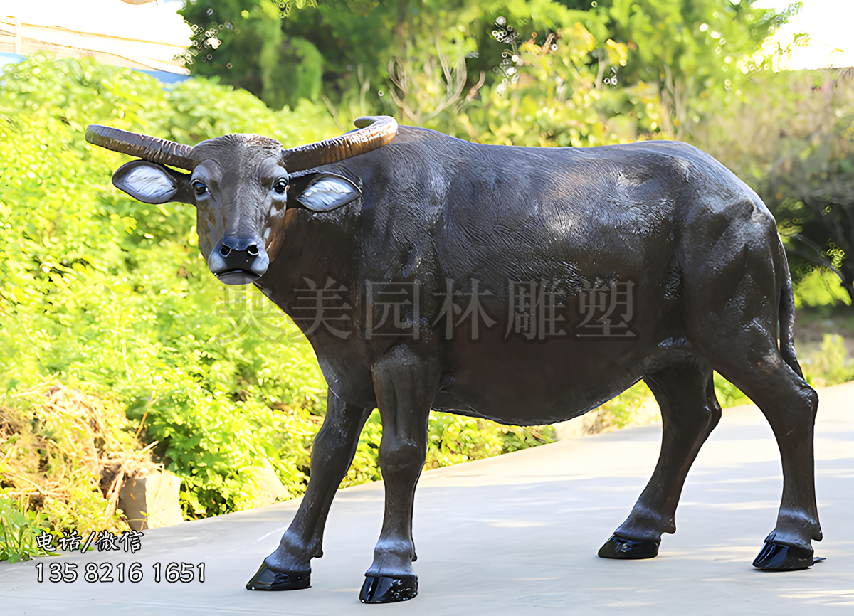 玻璃钢水牛仿真动物雕塑