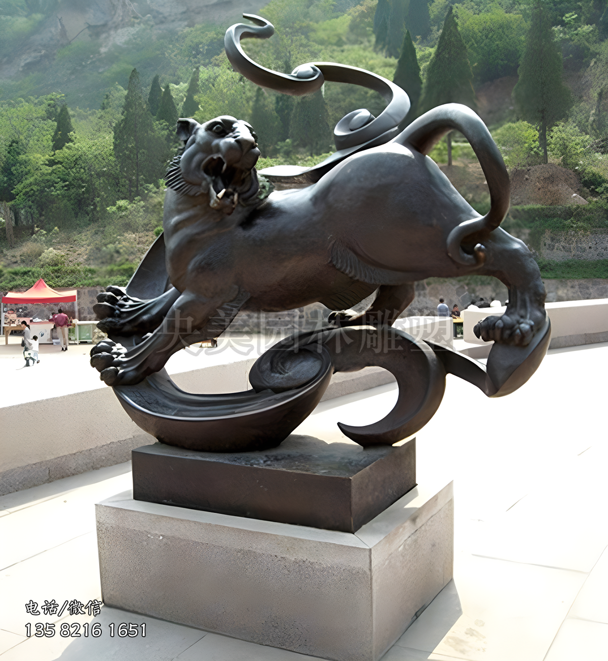 白虎景观铜雕