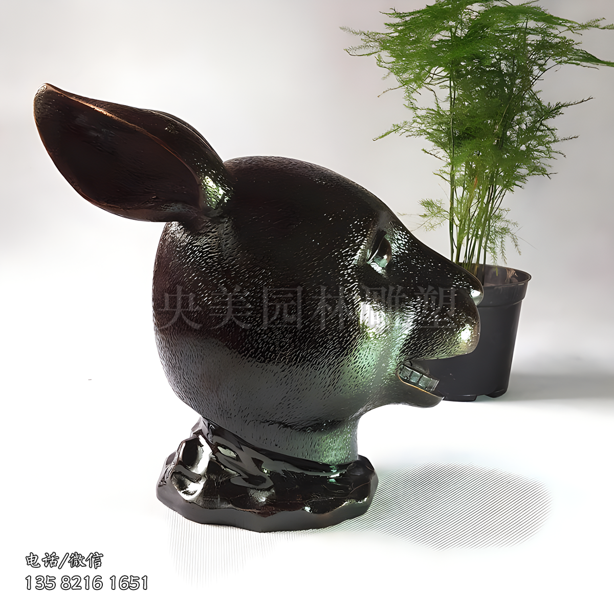 卯兔十二生肖兽首铜雕