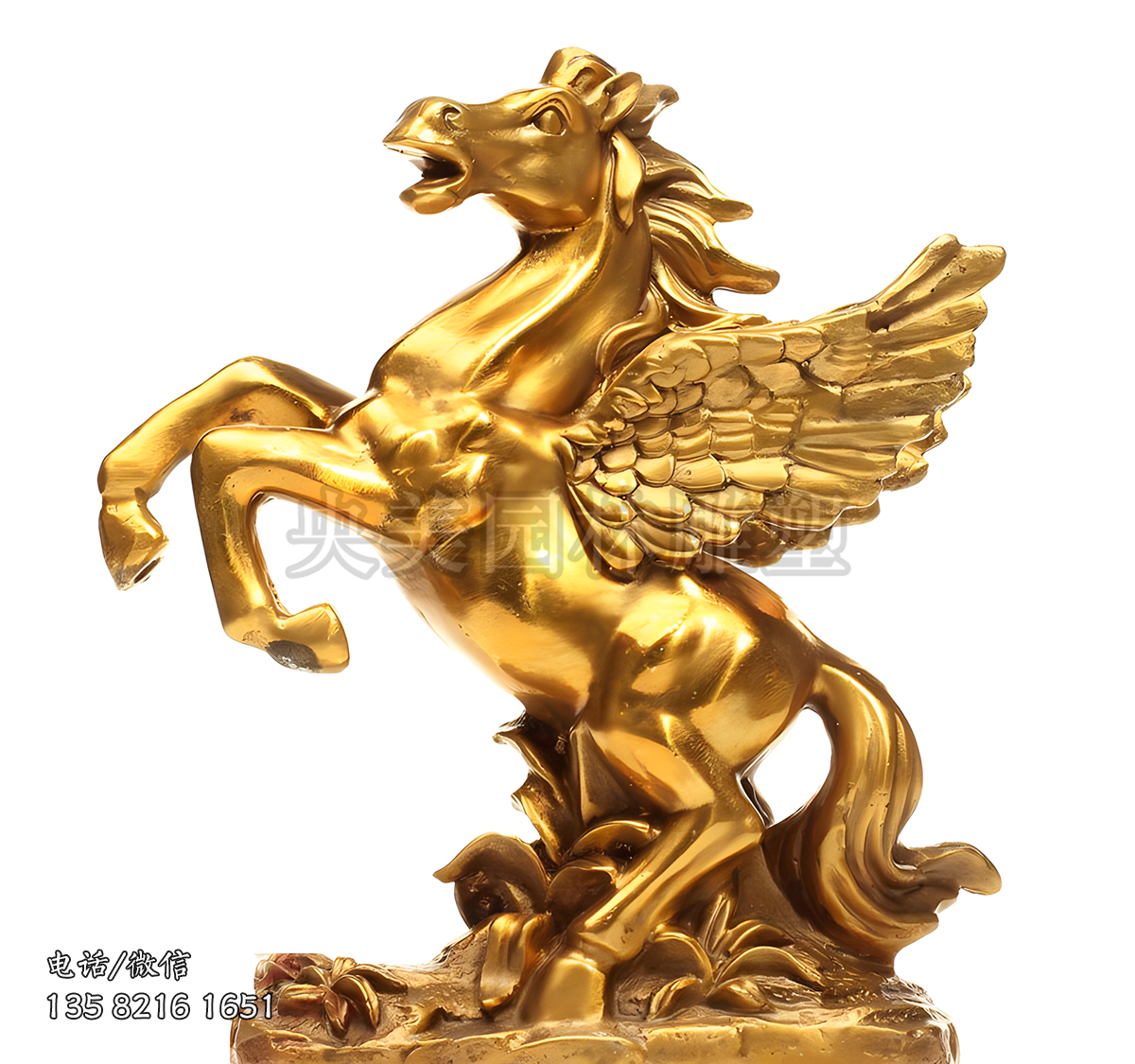 纯铜铸造飞马雕塑
