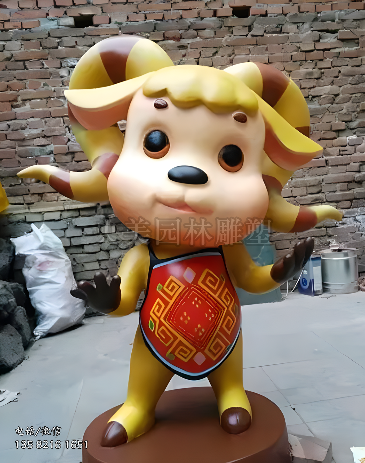 羊宝宝玻璃钢卡通雕塑公仔