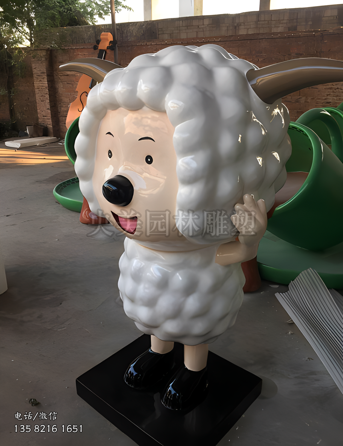 玻璃钢仿真懒洋洋雕塑摆件