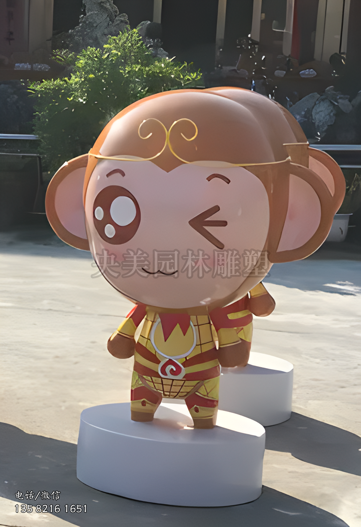 可爱美猴王造型卡通猴子雕塑摆件