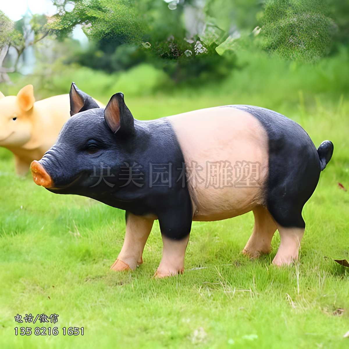 玻璃钢仿真猪雕塑