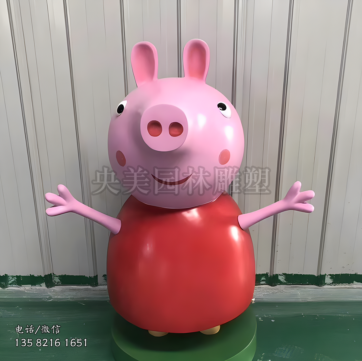 卡通动漫佩奇雕塑