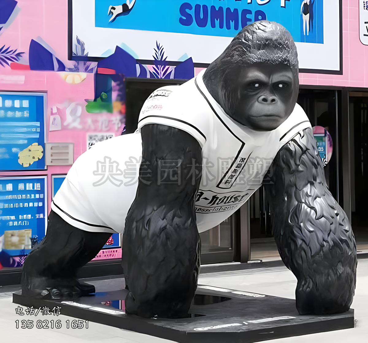 玻璃钢猩猩大型动物雕塑