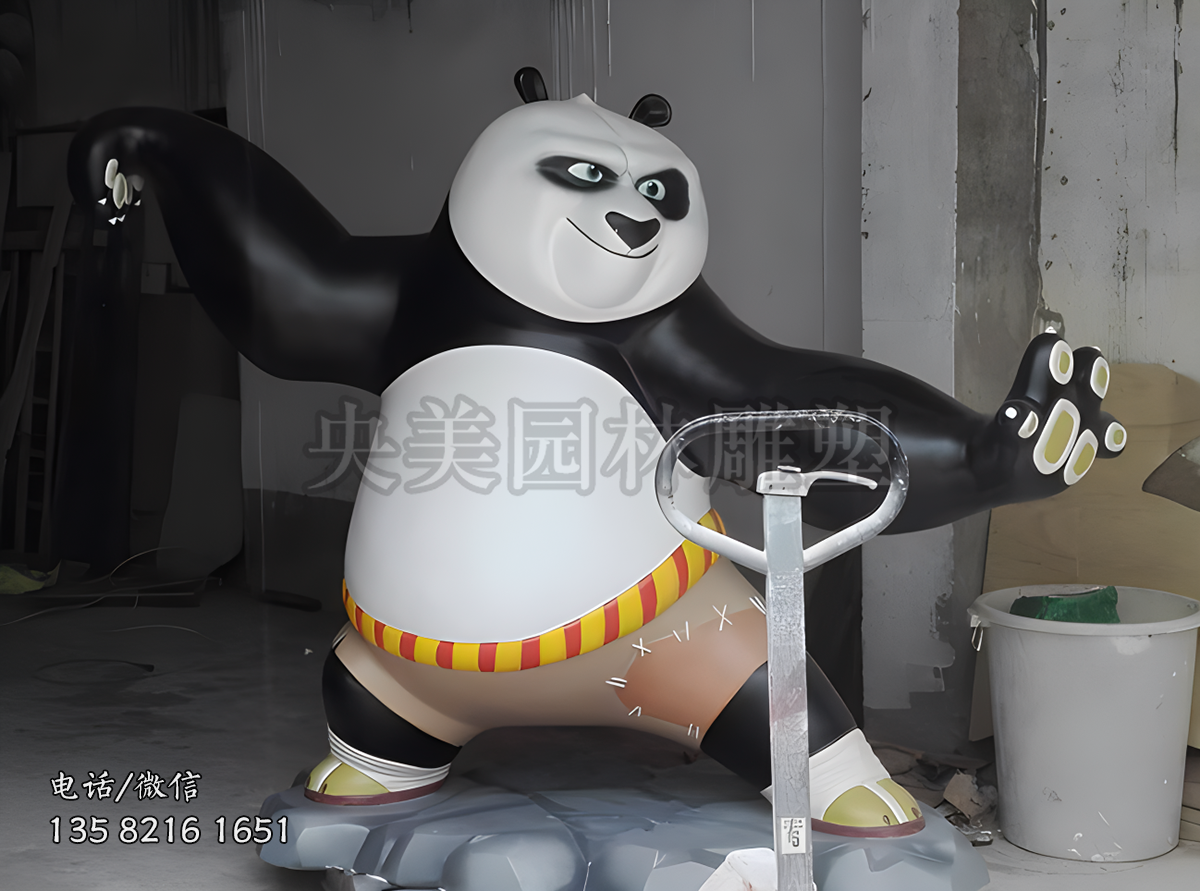 功夫熊猫动漫人物阿宝雕塑