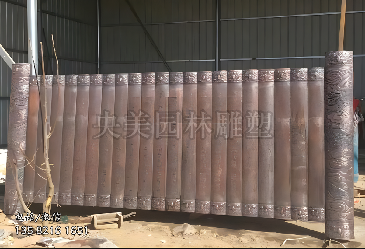 锻铜仿古书简景观雕塑