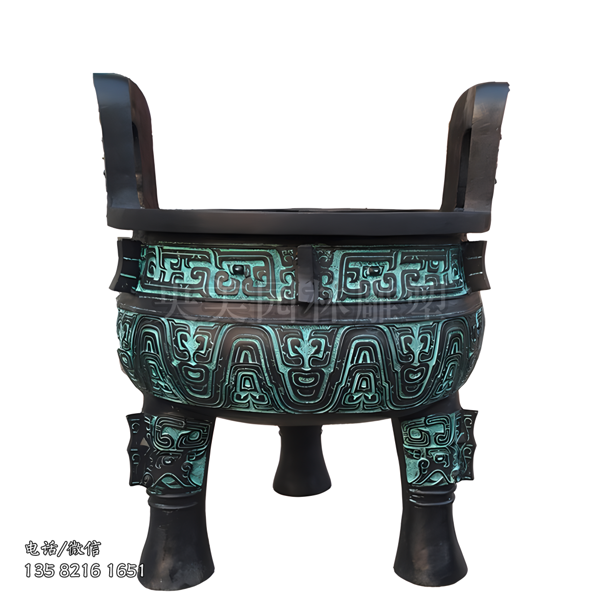 仿古青铜鼎雕塑摆件