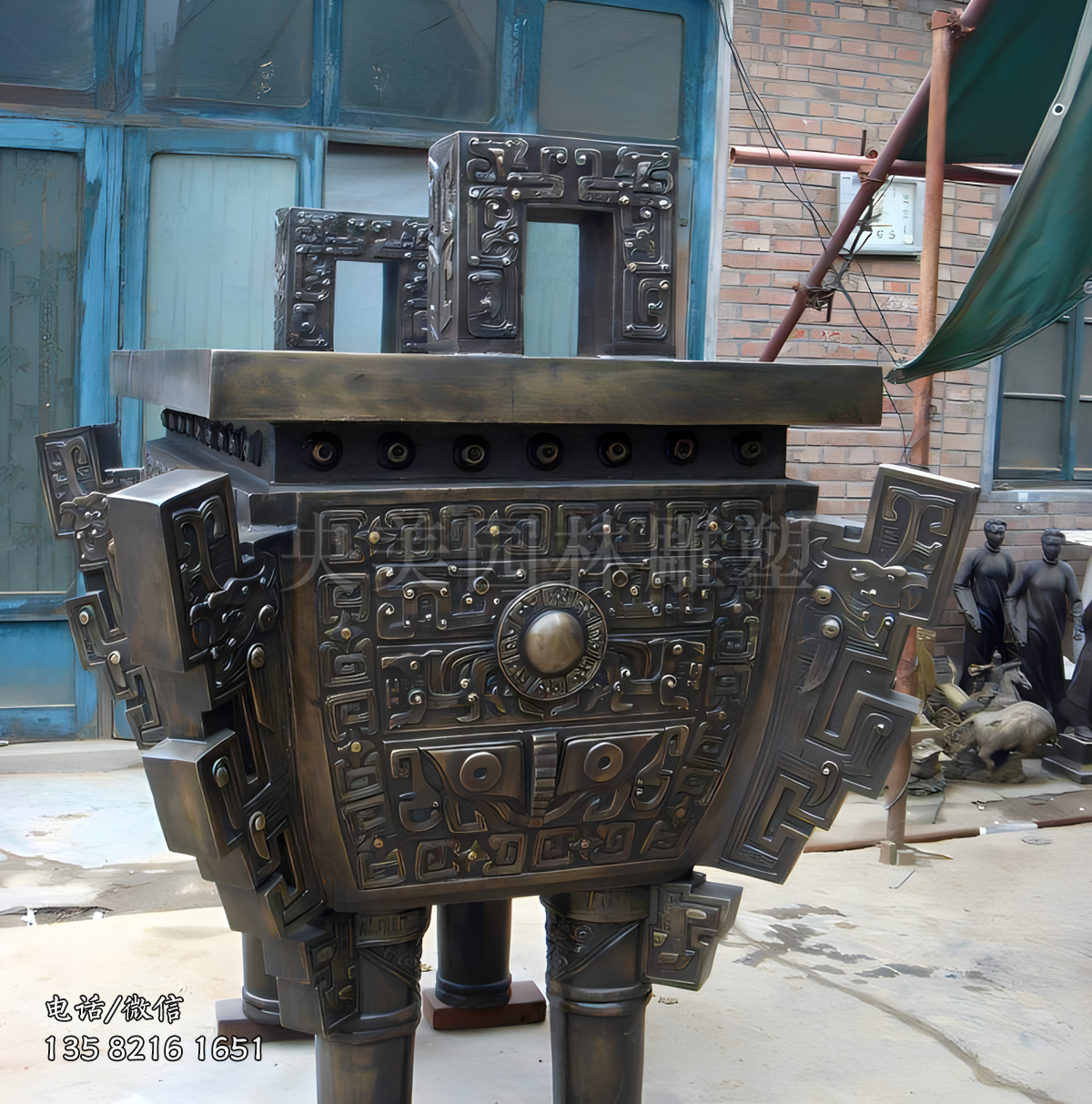 纯铜铜鼎雕塑
