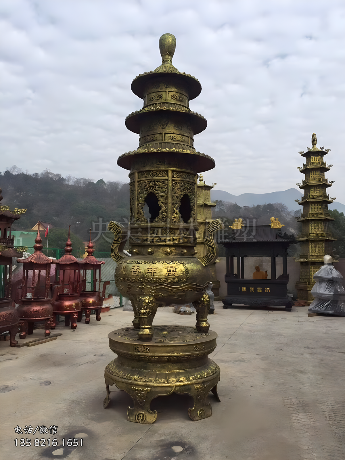 铸铜铸造焚香炉
