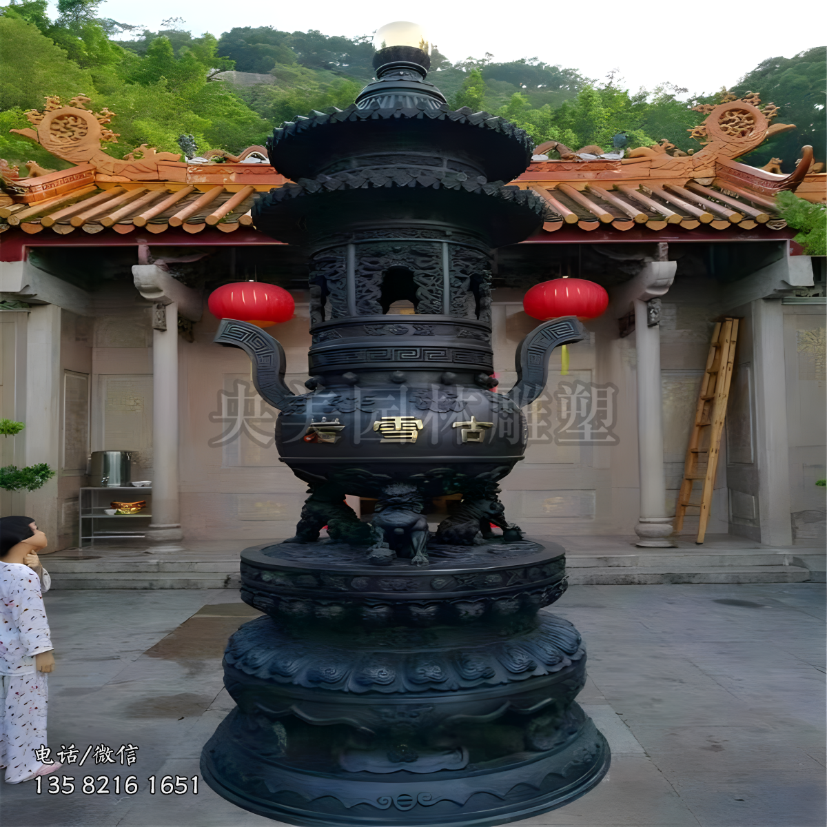 铜器宝鼎香炉雕塑