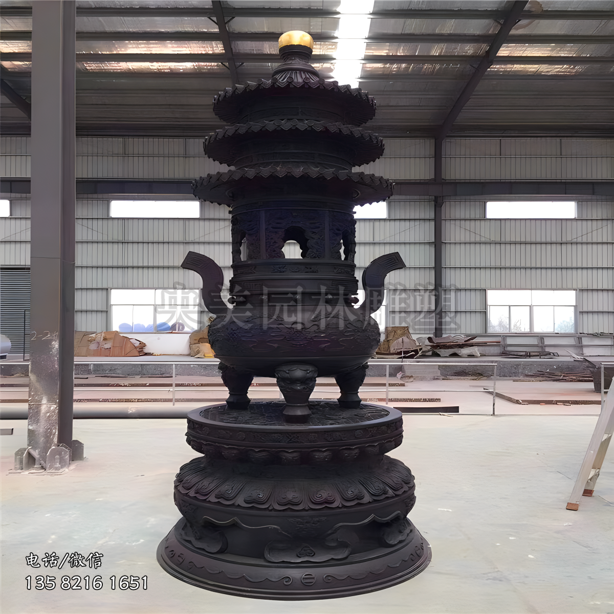 铸铁香炉雕塑