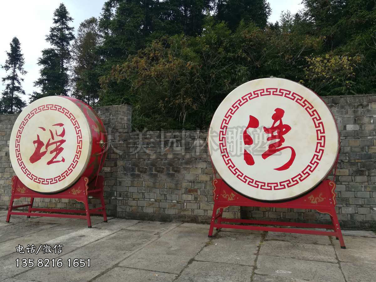 玻璃钢仿真大鼓雕塑摆件