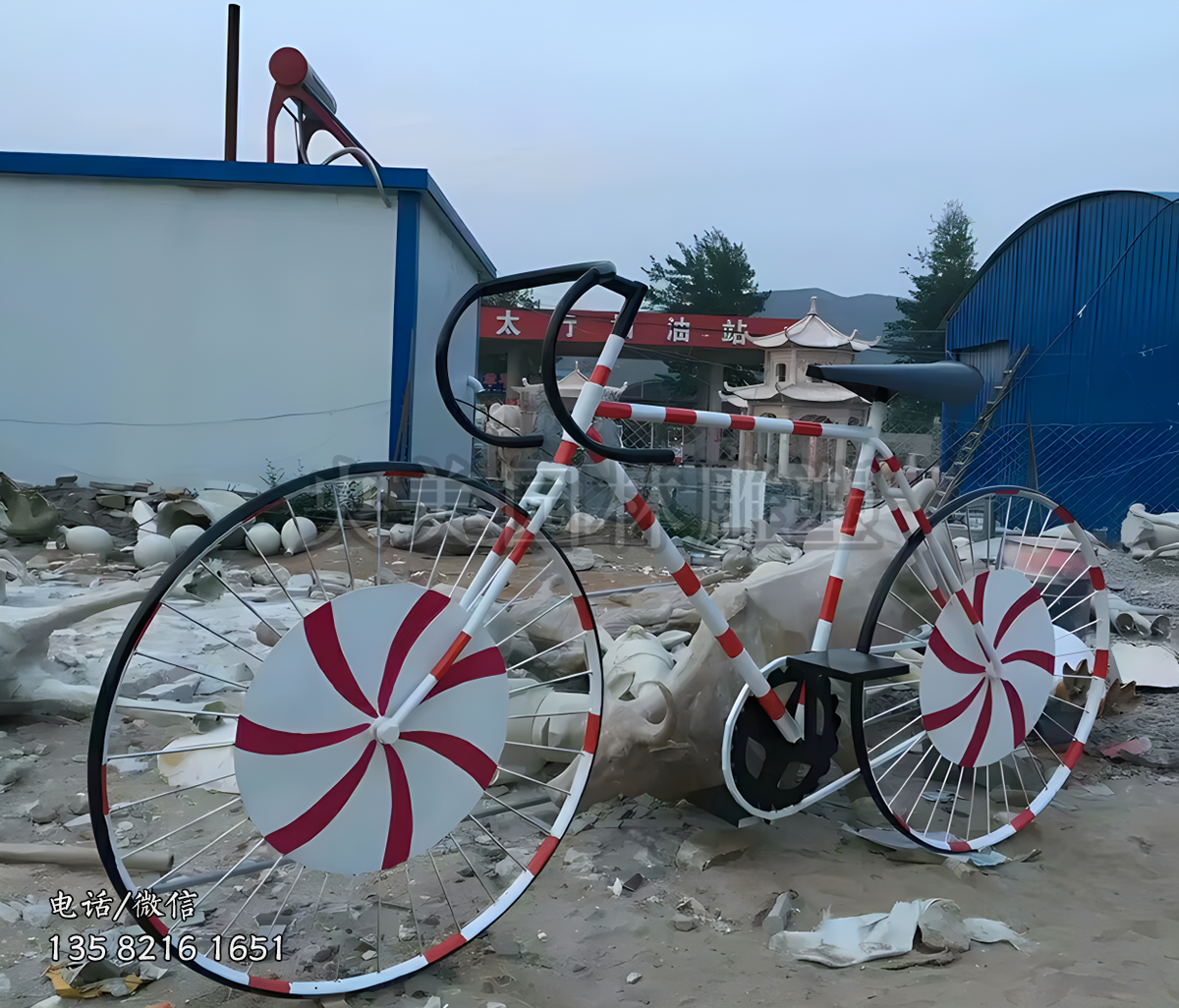 铁艺仿真自行车雕塑