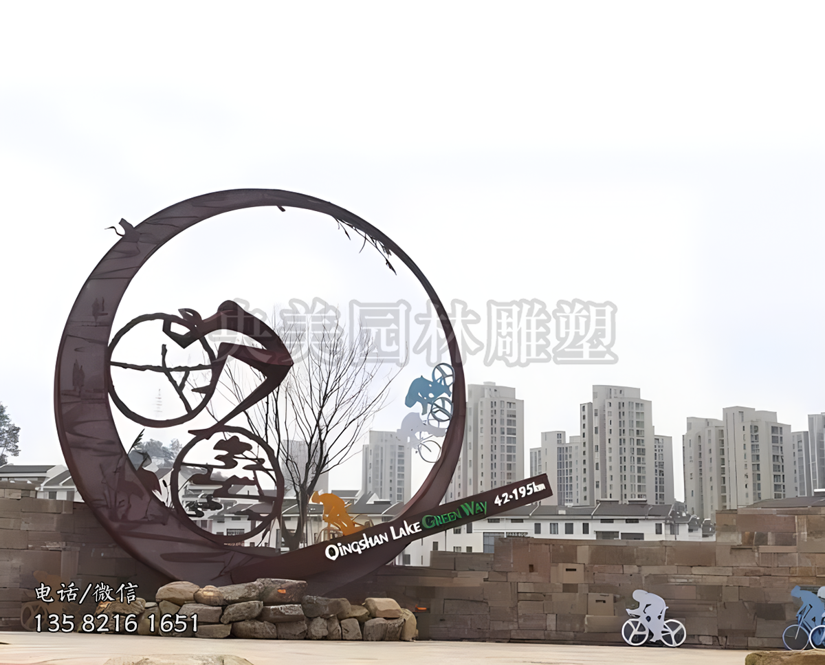 自行车景观雕塑