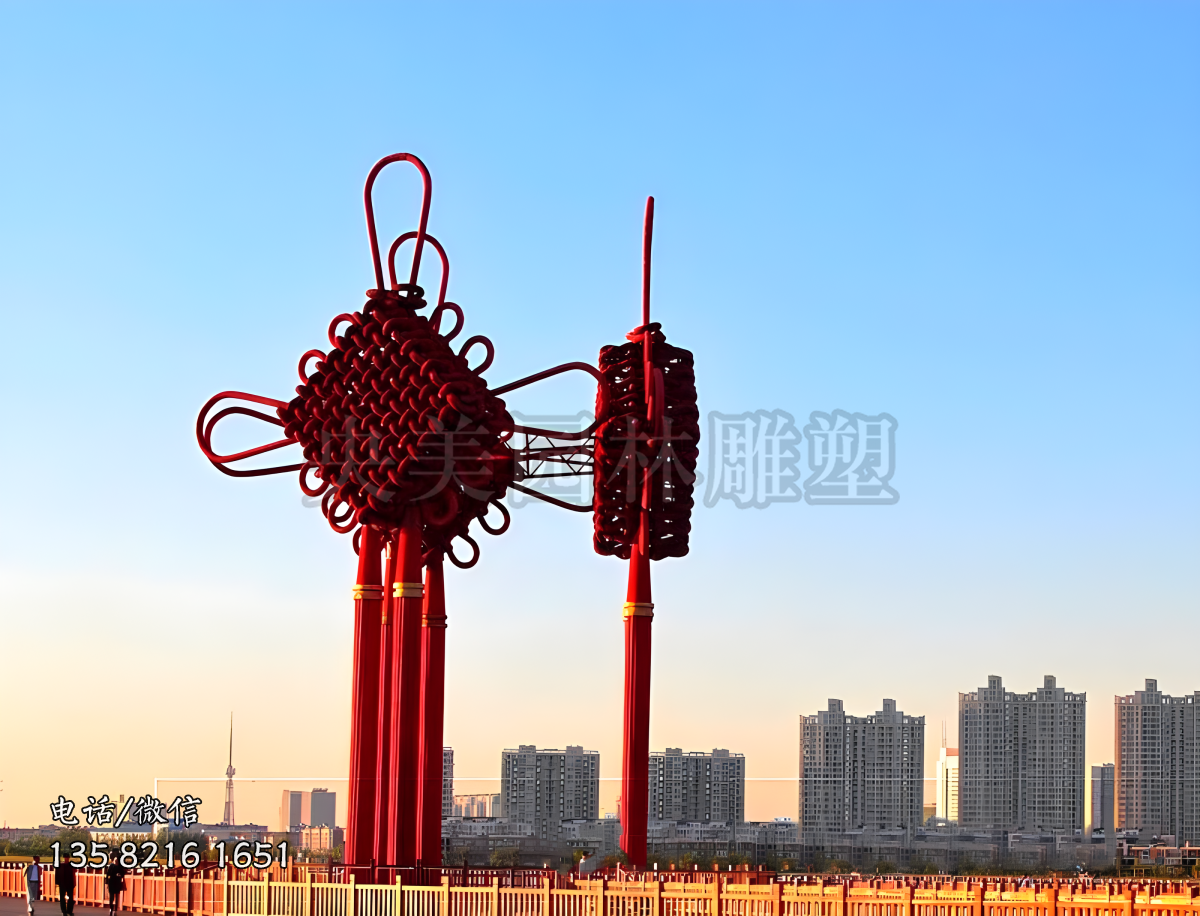 不锈钢中国结景观雕塑